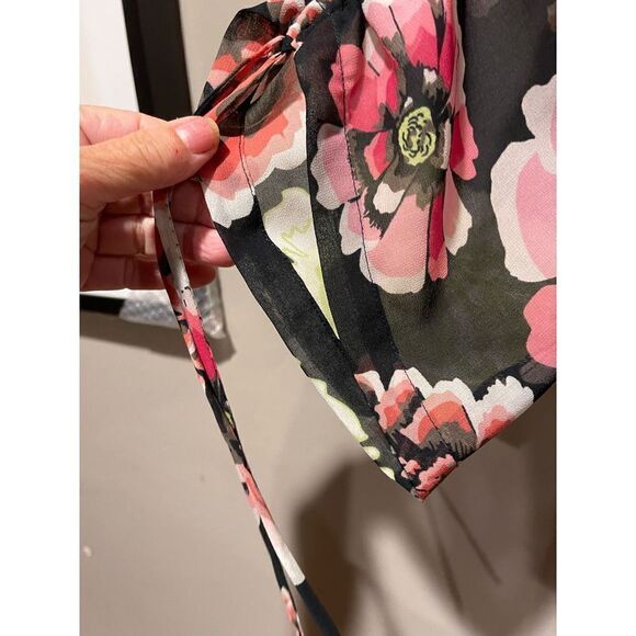 CAbi Gemini Floral Sheer Tunic Top Size Md - Picture 3 of 3